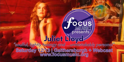Sat 12\/13 - Juliet Lloyd (Gaithersburg & Virtual)