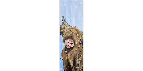 Highland Holidays Adorable Cow Portrait - Paint and Sip in New Braunfels | Classpop!\u2122