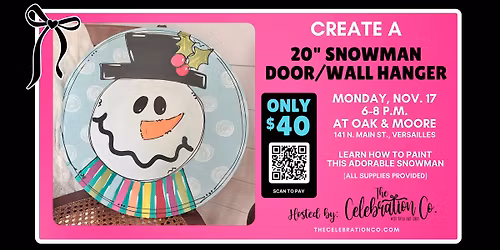 Paint a snowman door\/wall hanger 