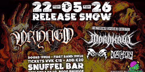 Wryngd EP Release Show With Special Guests: Mordkaul, Pestifer and Death Fury.