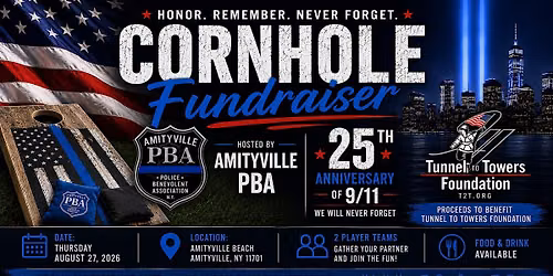 Amityville PBA Cornhole Fundraiser Benefiting Tunnel to Towers