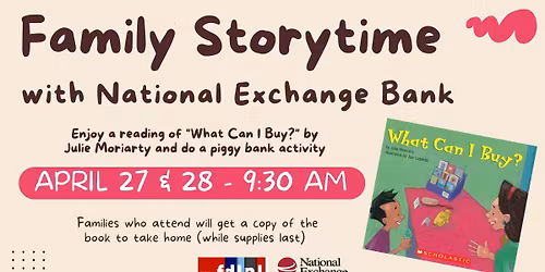 Family Storytime with National Exchange Bank