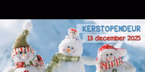 Kerstopendeur 't Prieeltje met expositie van Jo Roels