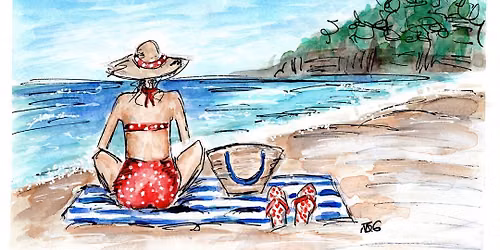 Watercolor Beach Day with MeganBaileyGillART at The Artisan Hatchery