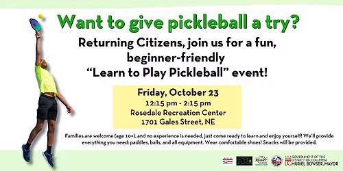 Pickleball for Returning Citizens & Families