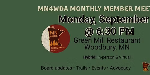 MN4WDA September Membership Meeting