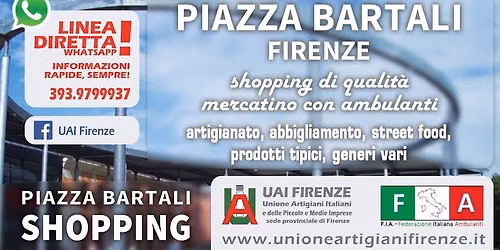 Firenze Piazza Bartali Shopping - Fiera mercato di qualit\u00e0 con ambulanti