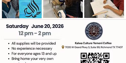 Arabic Calligraphy Workshop @ Kahwa Culture with Hina Chaudhry