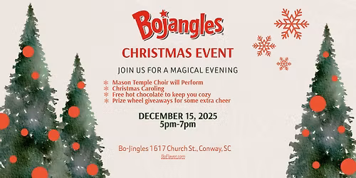 Bo-Jingles Holiday Night: Carols, Cocoa, & Prizes
