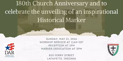 General de Lafayette Chapter DAR Historical Marker Dedication at the Bethel AME Church