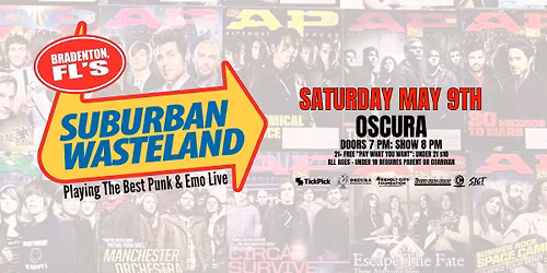 Suburban Wasteland - Playing the Best Punk & Emo LIVE @ Oscura