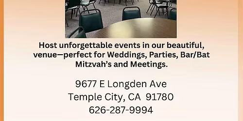 Temple Beth David Venue Tour Event