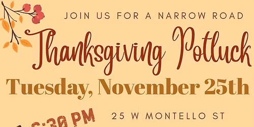 Thanksgiving Potluck Fellowship 