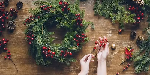 Wine & Holiday Wreath Workshop