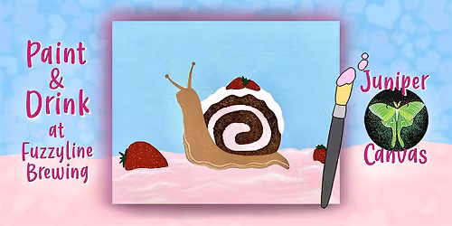 Paint & Drink at Fuzzyline Brewing: Cake Snail