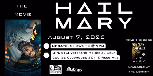 Family Movie Nights at Veterans Memorial Golf Course Clubhouse: Project Hail Mary