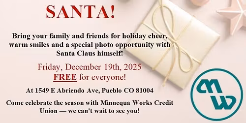 Pictures with Santa at Minnequa Works