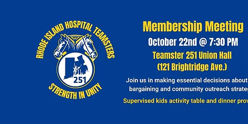 October RIH Teamsters Member Meeting