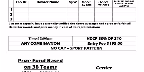 Laredo ITA Trios Bowling Tournament