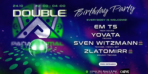PanaNormal People pres.\nDouble B-day party @ CARVE