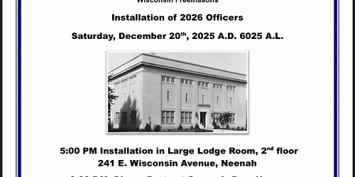 Installation of 2026 Officers