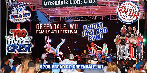 Too Hype Crew at the Lions Family 4th Festival in Greendale, WI