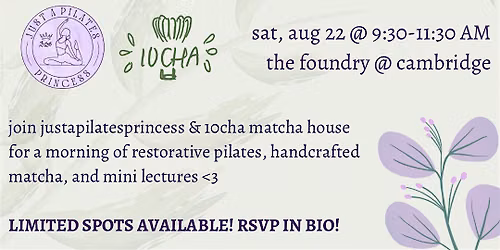matcha, movement, & mindfulness