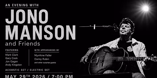 Jono Manson and Friends at Unit B