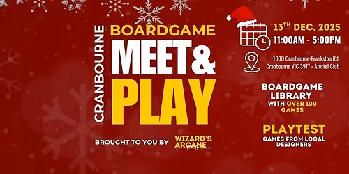 Board game Meet & Play | Saturday December 13th 2025