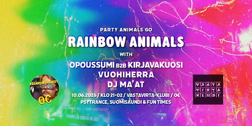 Party Animals Go Rainbow Animals