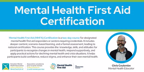 MHFA - CERTIFICATION (2 DAYS) - July 7-8, 2026 (9:00-4:30)