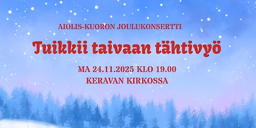Tuikkii taivaan t\u00e4htivy\u00f6 - Aiolis-kuoron joulukonsertti