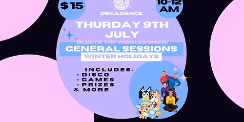 DecaDance Bluey & Wiggles Winter Disco Party