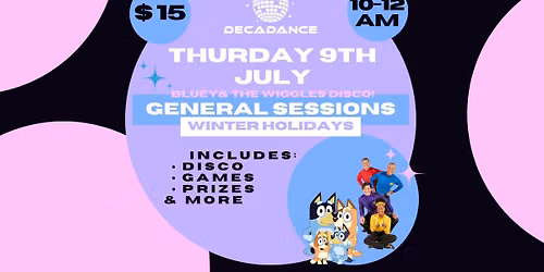 DecaDance Bluey & Wiggles Winter Disco Party