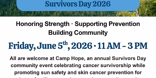 Survivors Day 2026 - Camp Hope at Gibson Cancer Center 