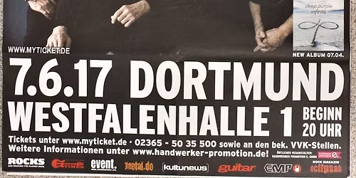 Deep Purple Dortmund Tickets