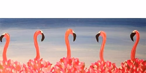 Flamingo Beach - Pinot's Palette Paint and Sip