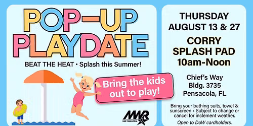 Pop-Up Playdate - Splash Pad August 27