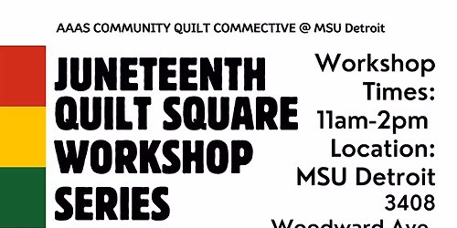 Juneteenth Flag Quilt Block Workshop Series