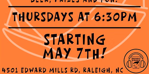 Music Bingo at Crooked Hammock, Raleigh NC