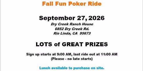 Fall Fun Poker Ride