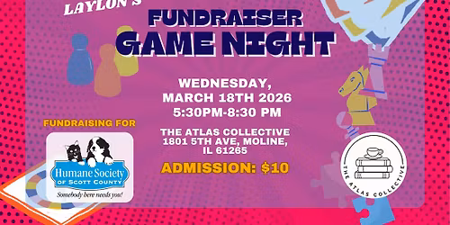 Fundraiser Game Night for The Humane Society of Scott County