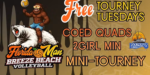 Sand:Florida ManxBreeze Beach Tini-Tourney Tuesday Co-ed Quads 1\/2 Off Martinis