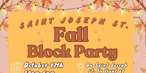 St. Joseph St. Fall Block party