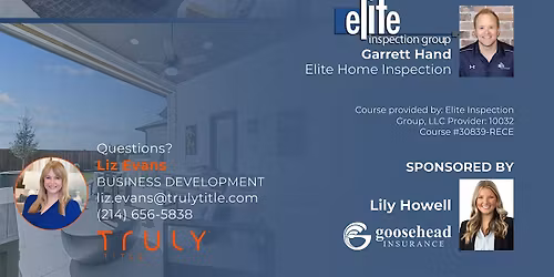 Staging the Home to PREPARE for the Inspection CE Lunch & Learn