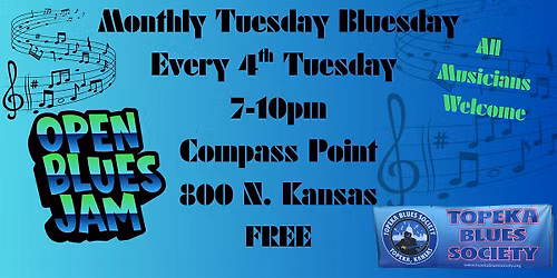 Tuesday Bluesday Open Jam - Everyone welcome!