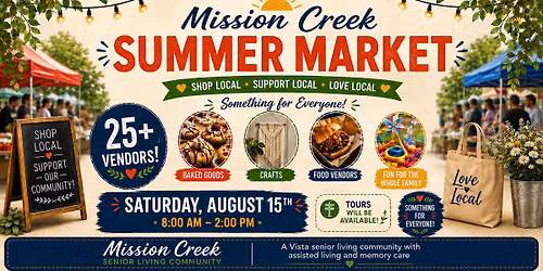 Mission Creek Senior Living Summer Market