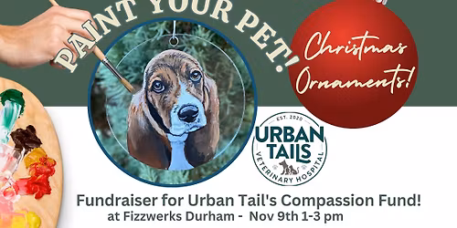 Paint Your Pet Ornament Fundraiser for Urban Tail's Compassion Fund!