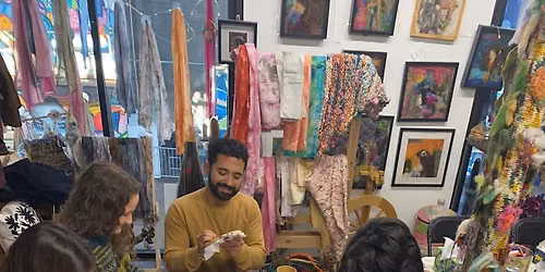 First Friday Embroidery and Fabric Collage