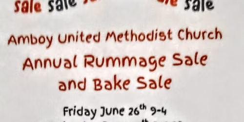 Rummage/ Bake Sale